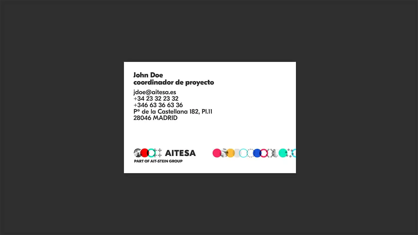 Business card design for Aitesa