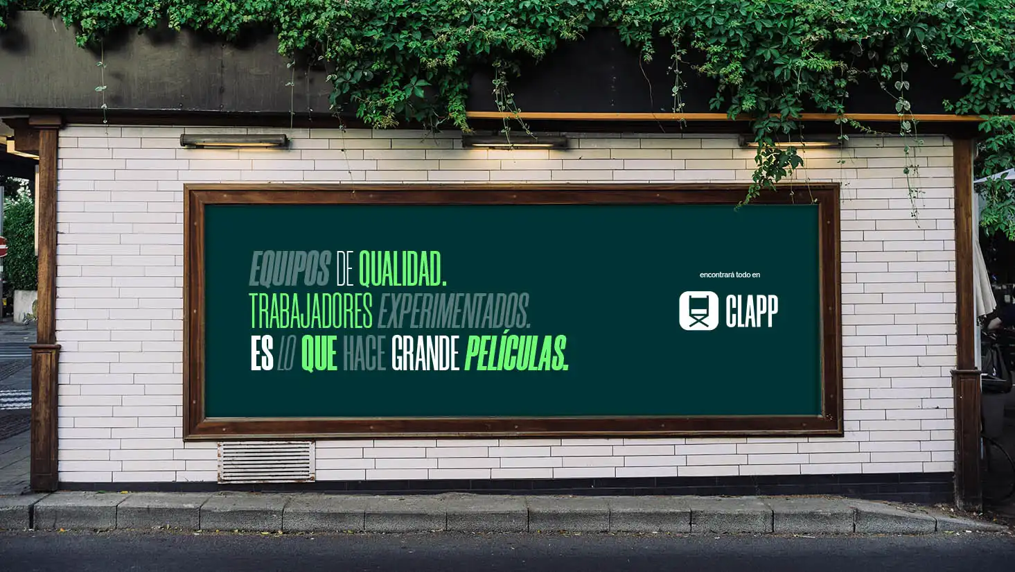 Horizontal billboard design for Clapp