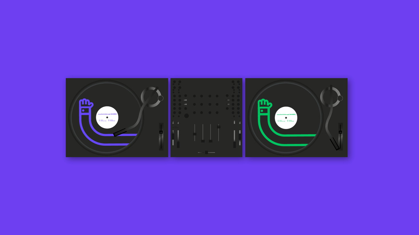 illustration of a vinyl turntable for La Manufacture