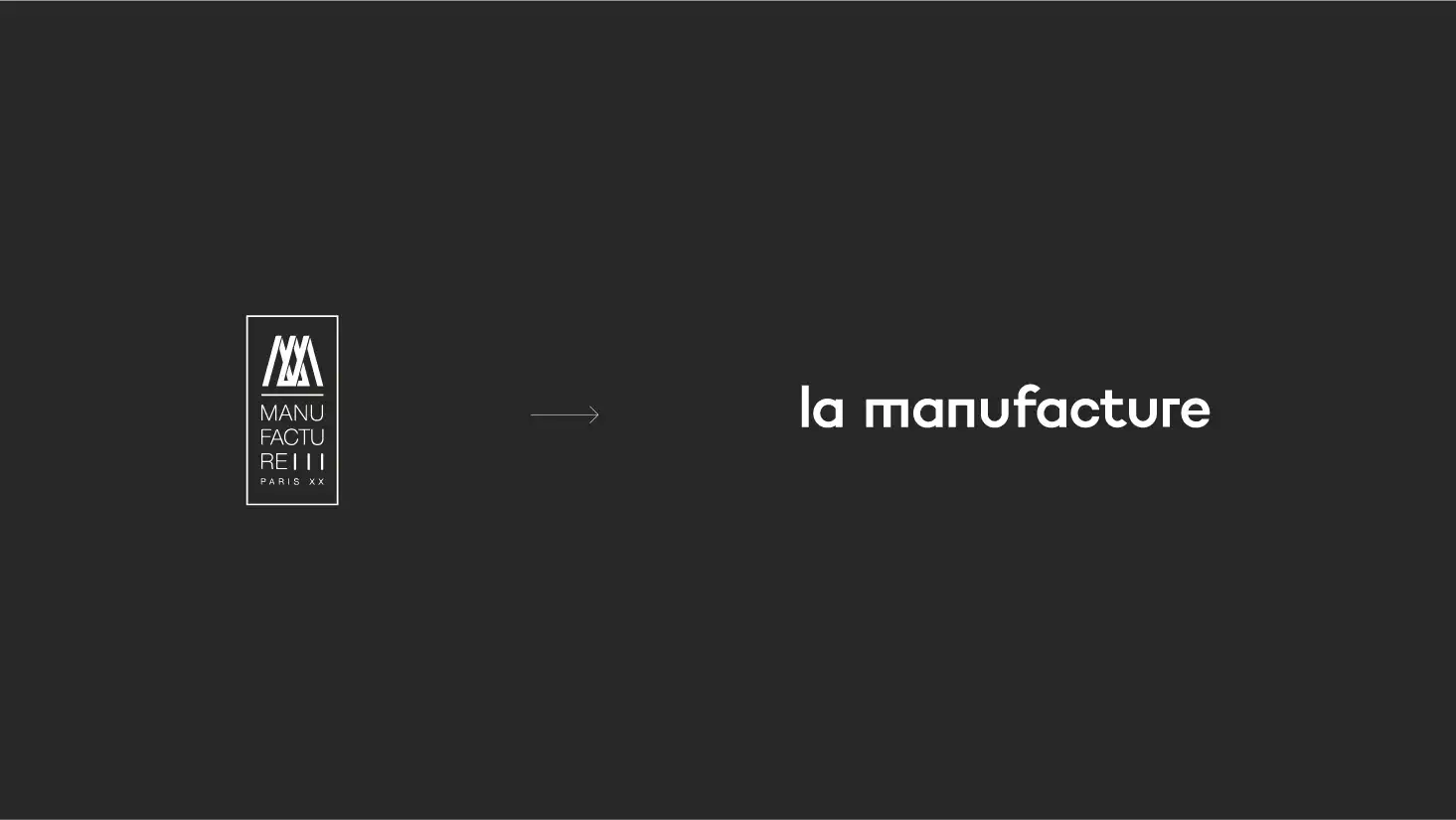 La Manufacture's former logo versus the new one