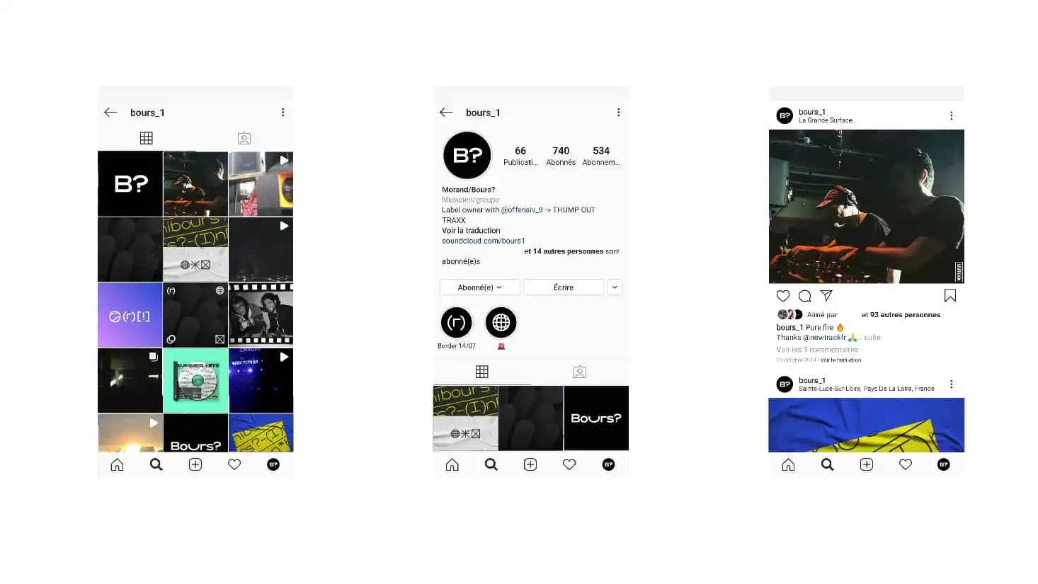 Bours?'s instagram profile design