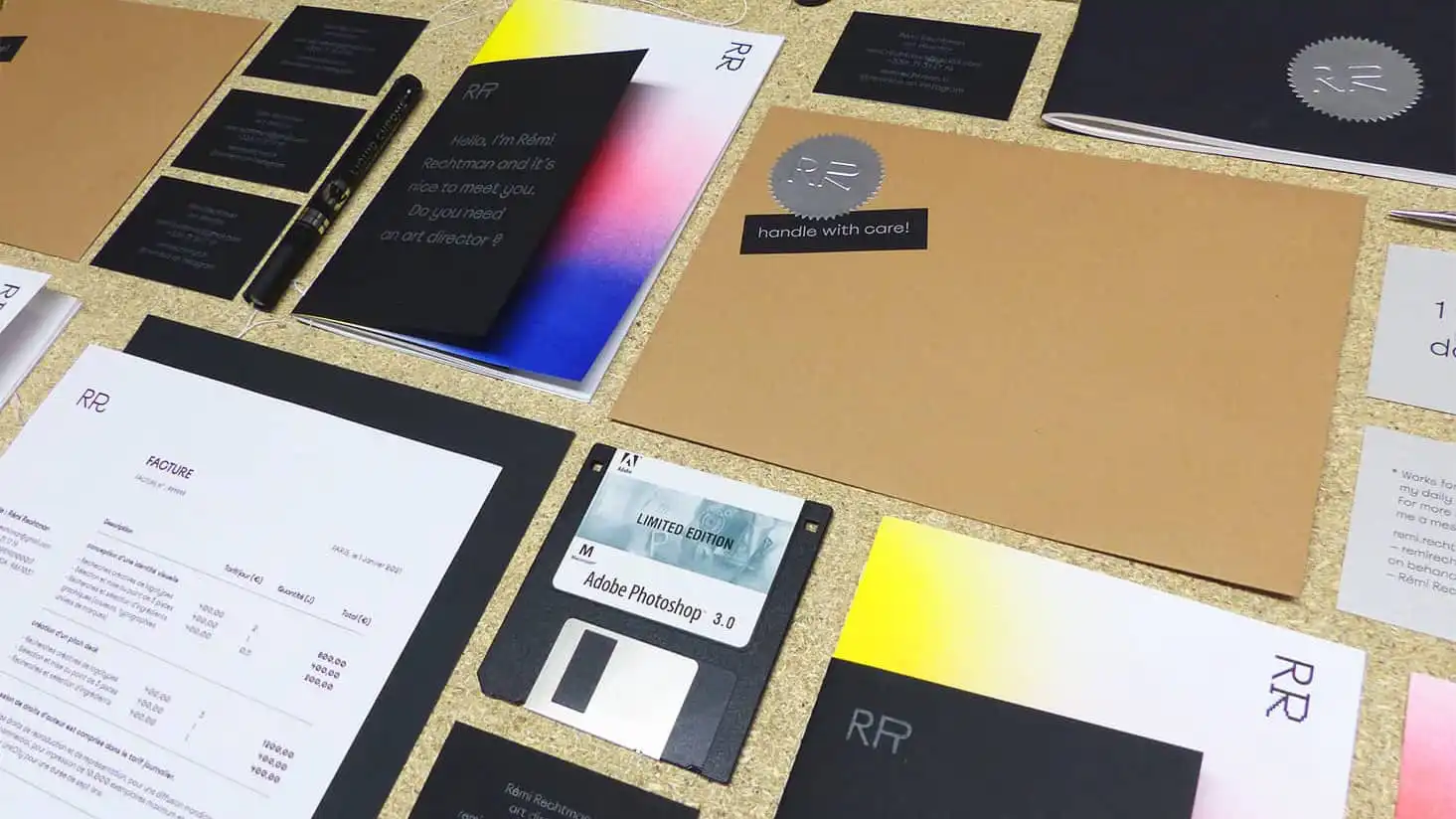 stationery design for Rémi Rechtman
