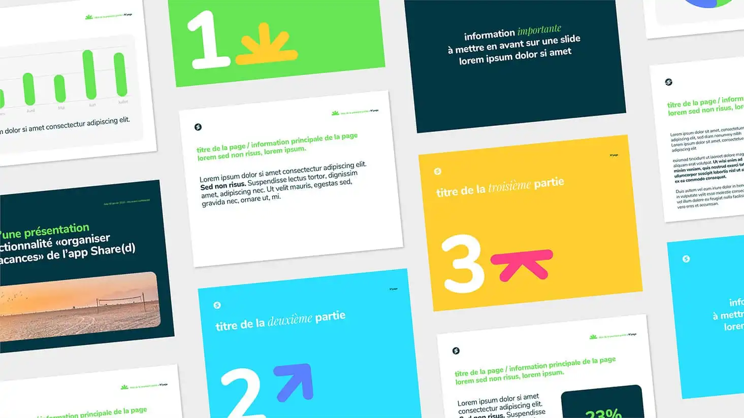 Powerpoint template design for Share(d)